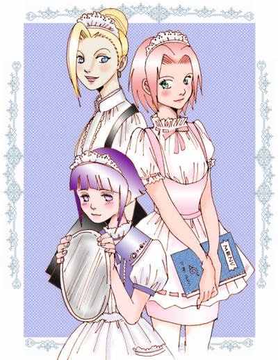 Naruto Girls as Maids